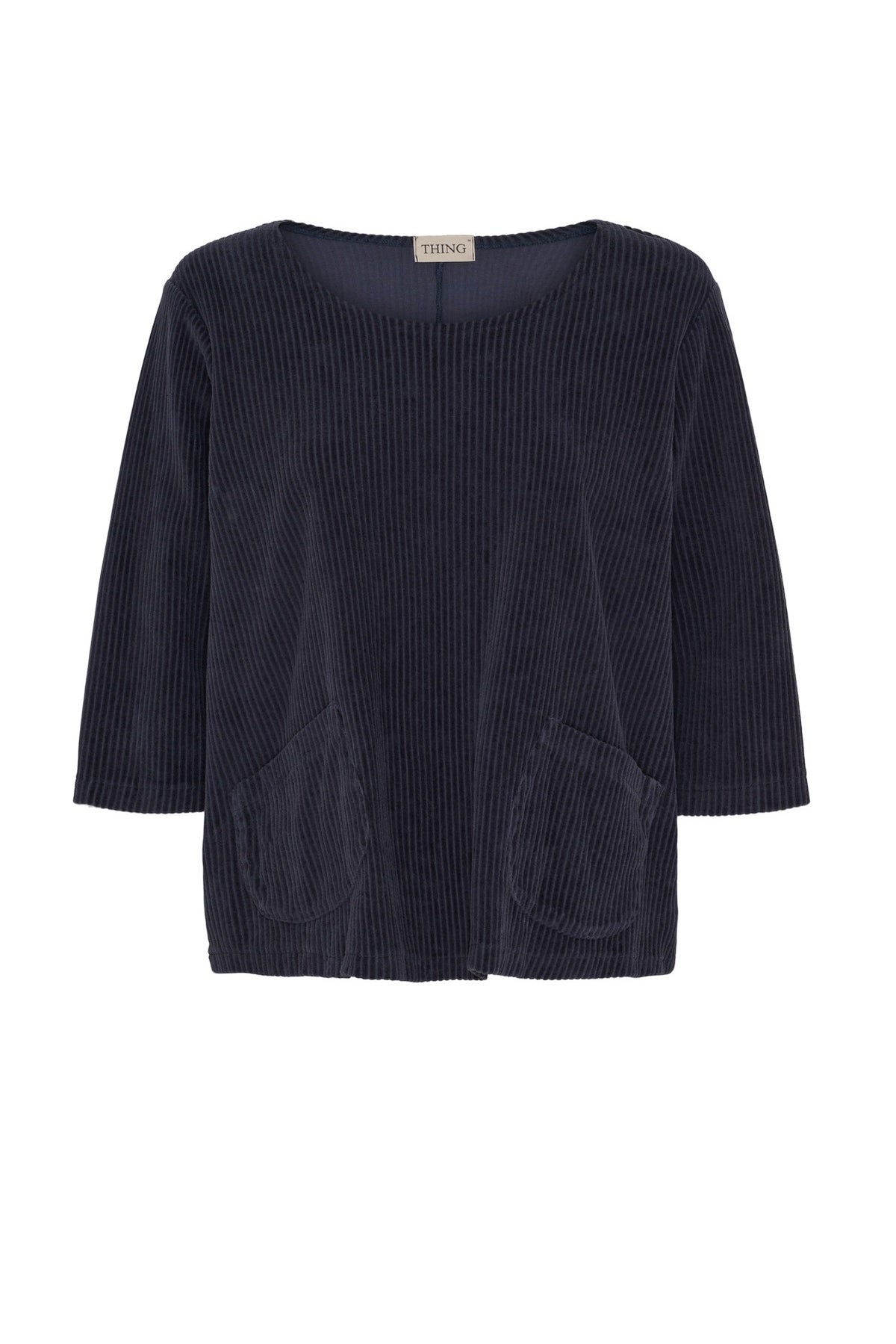 Thing bluse i fløjl 7043, Navy