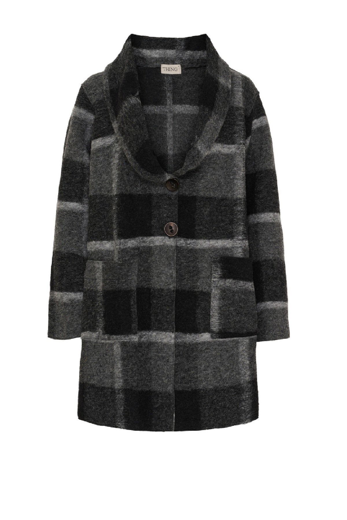 Thing jakke i uld 7120, Anthracite