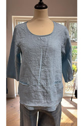 Thing bluse i hør 7144, Sky
