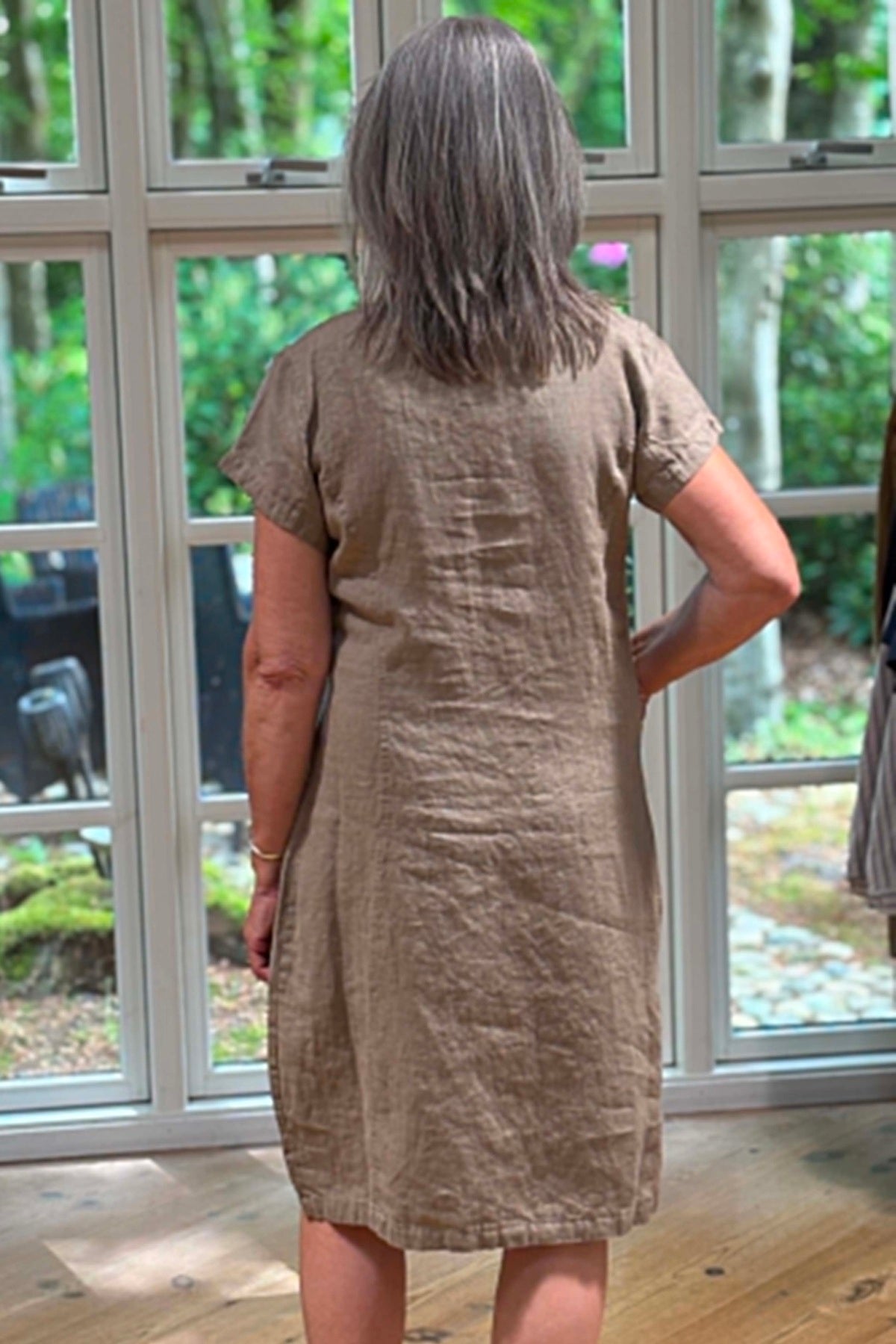 Thing tunika/kjole i hør 7147, Putty