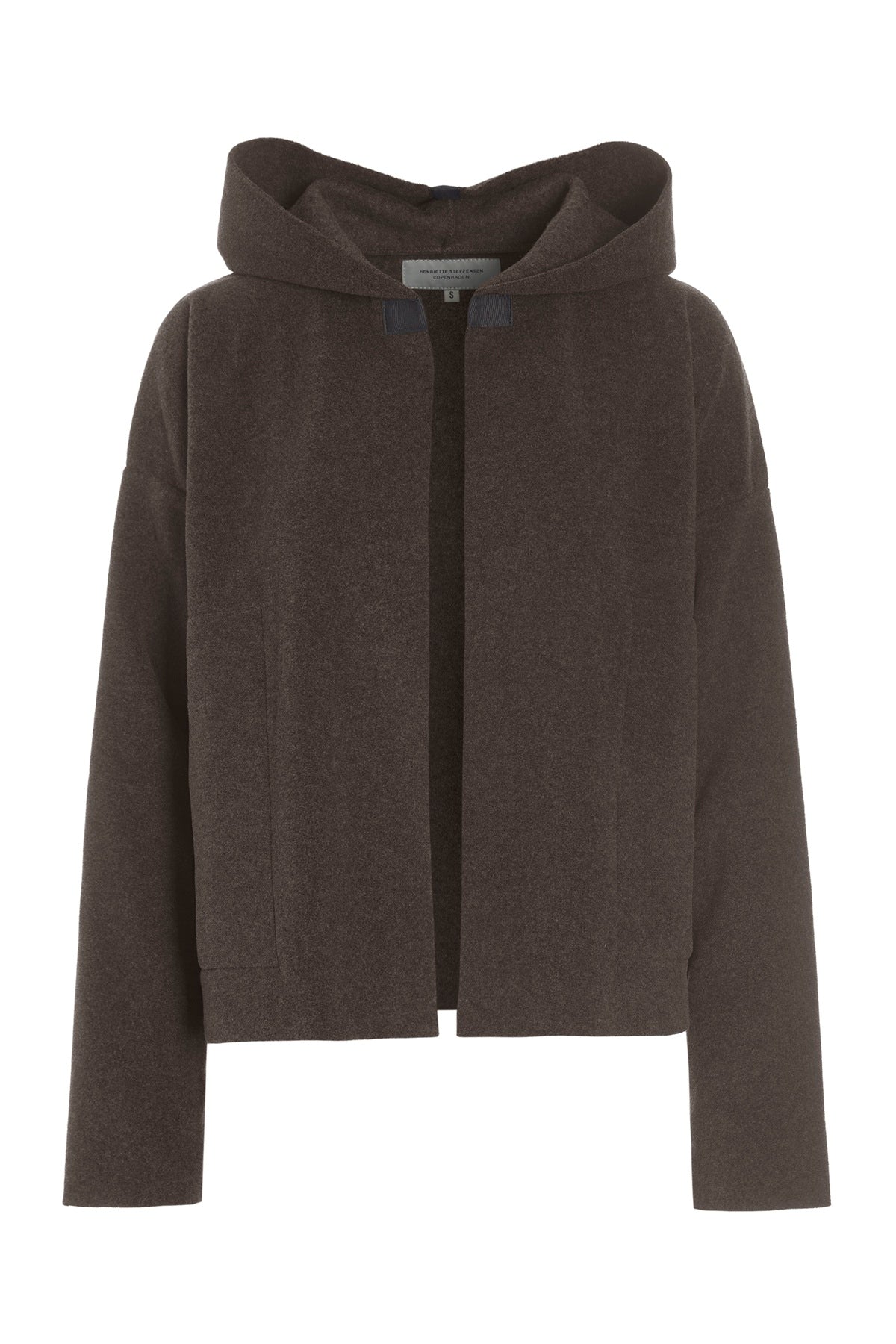 Henriette Steffensen Sporty Fleece Cardigan 7158, CHOKOLATE