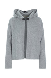 Henriette Steffensen Sporty Fleece Cardigan 7158, Light Grey