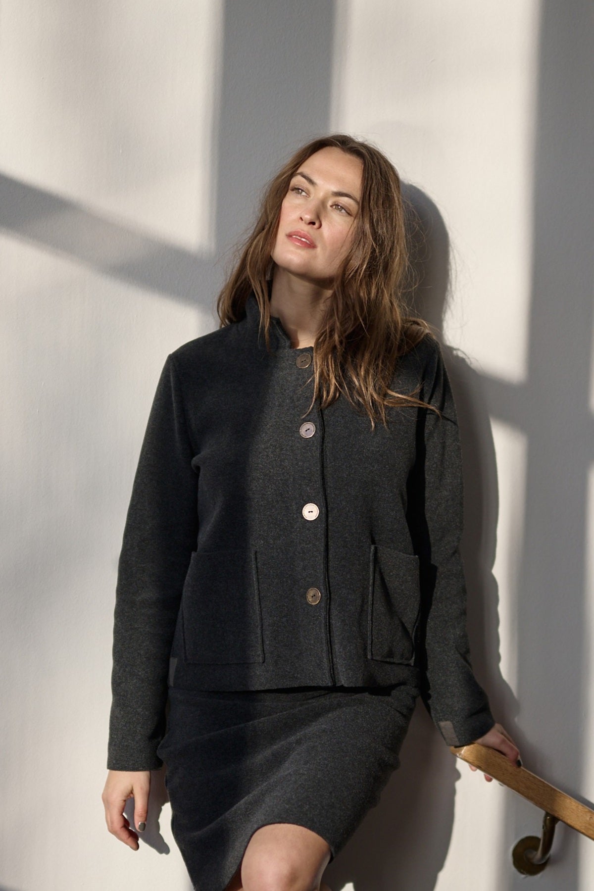 Henriette Steffensen  FLEECE JACKET 7164, SOFT BLACK