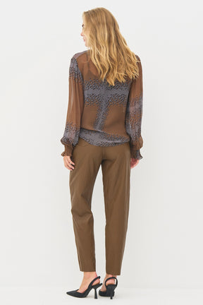 NÜ Denmark Bianca Blouse, Dark Earth mix