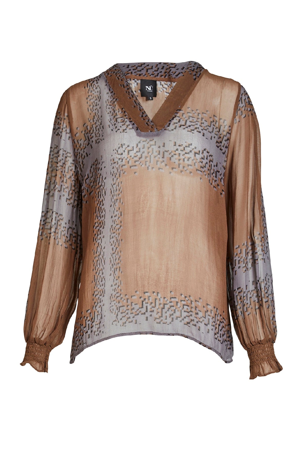 NÜ Denmark Bianca Blouse, Dark Earth mix