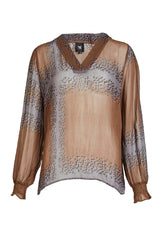 NÜ Denmark Bianca Blouse, Dark Earth mix
