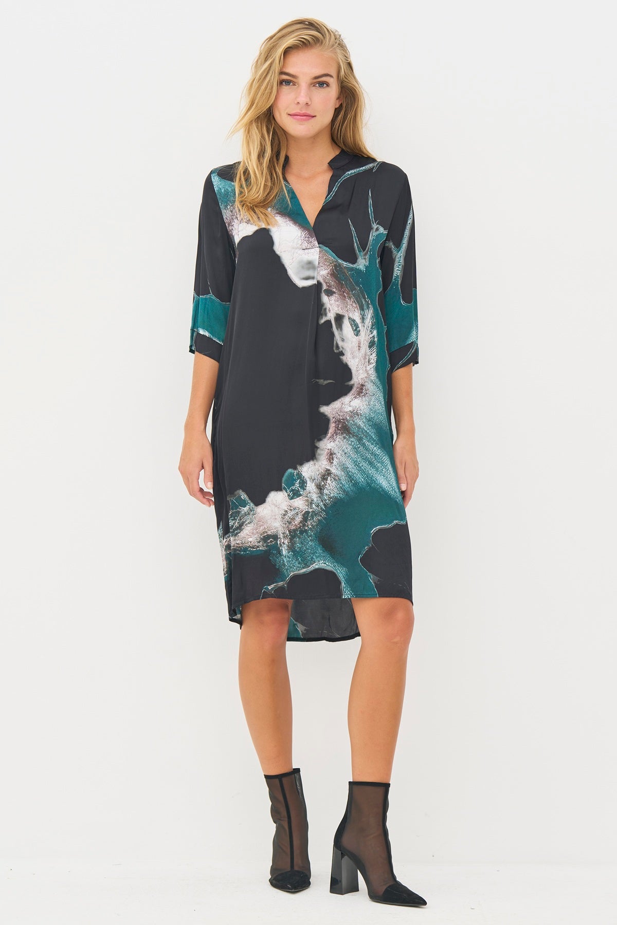 NÜ Denmark Babeth Tunic,  Petrol green mix