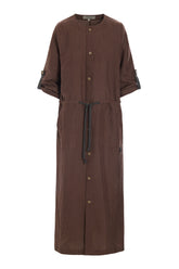 Henriette Steffensen 87001 LONG JACKET, CHOCOLATE