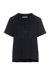 Henriette Steffensen  TEE LABYRINTH PRINT, Black