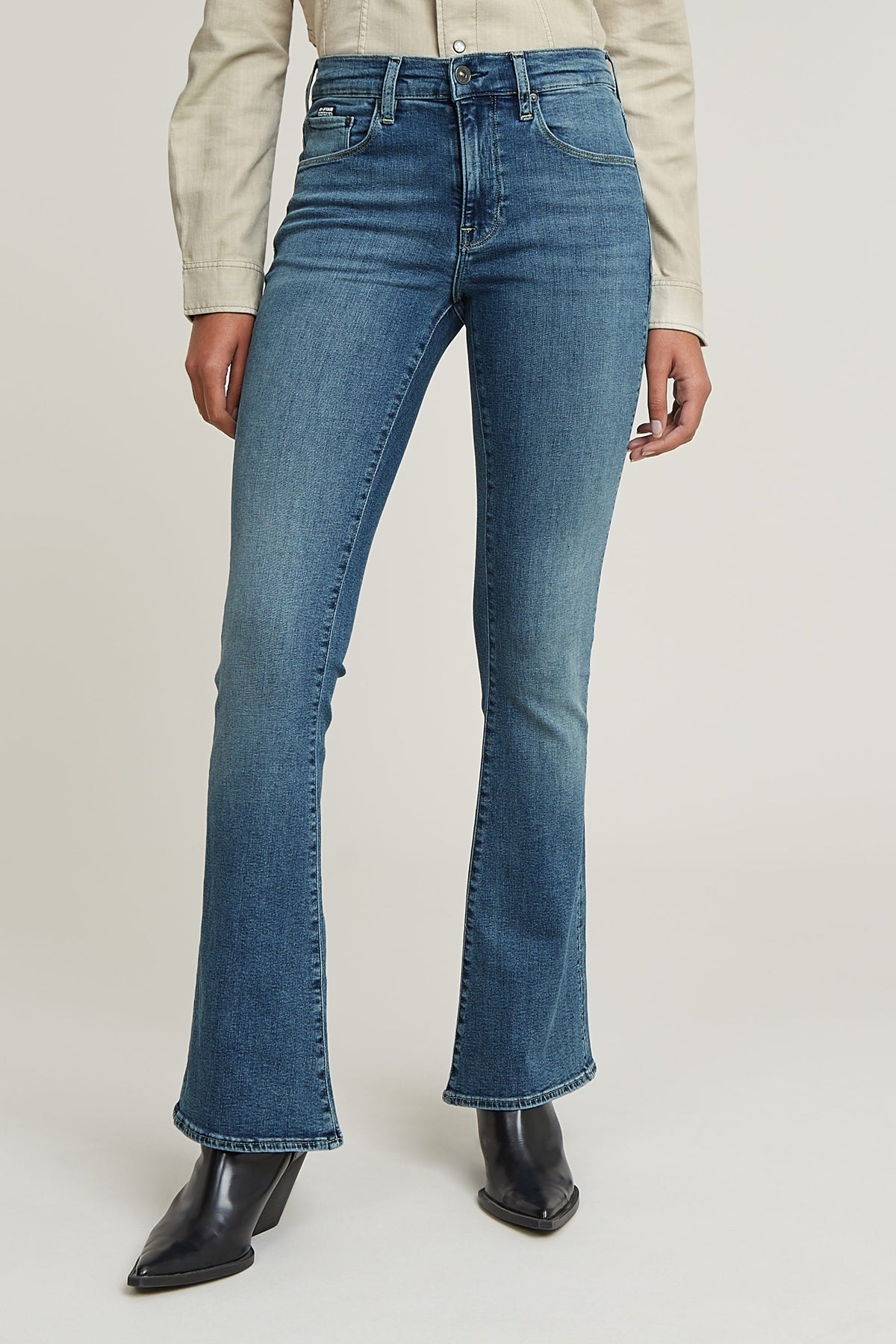 G-Star 3301 Flare Jeans, faded icy blue