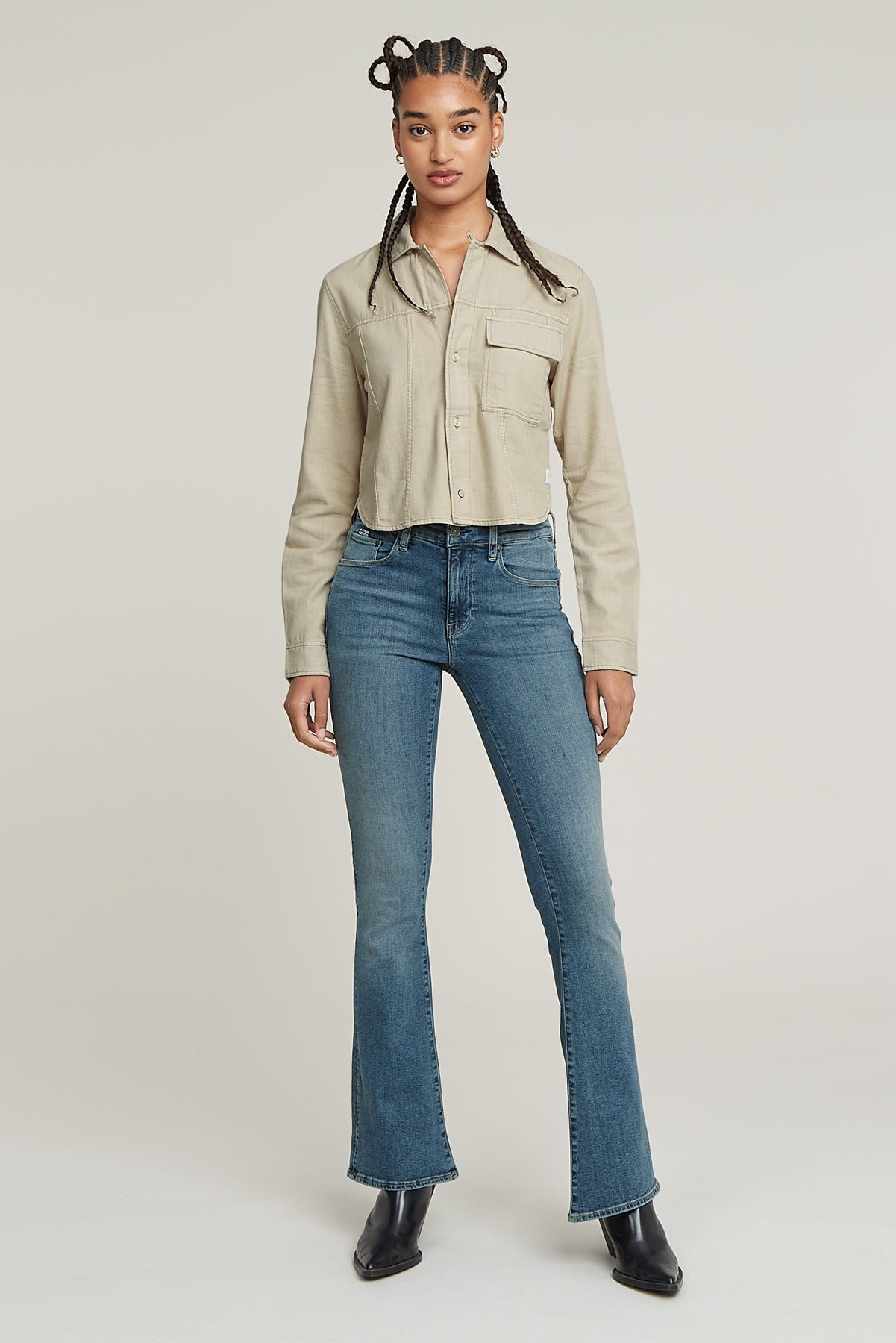 G-Star 3301 Flare Jeans, faded icy blue