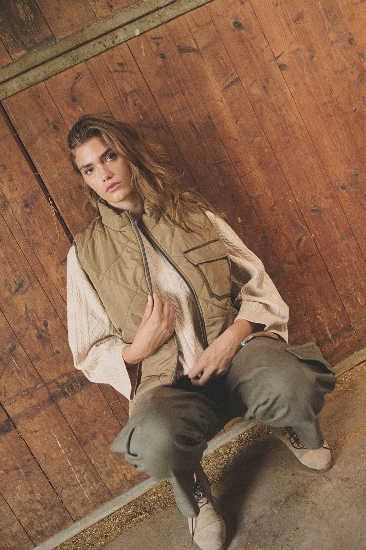 Humble by Sofie NICOLEHBS VEST, Beige combi