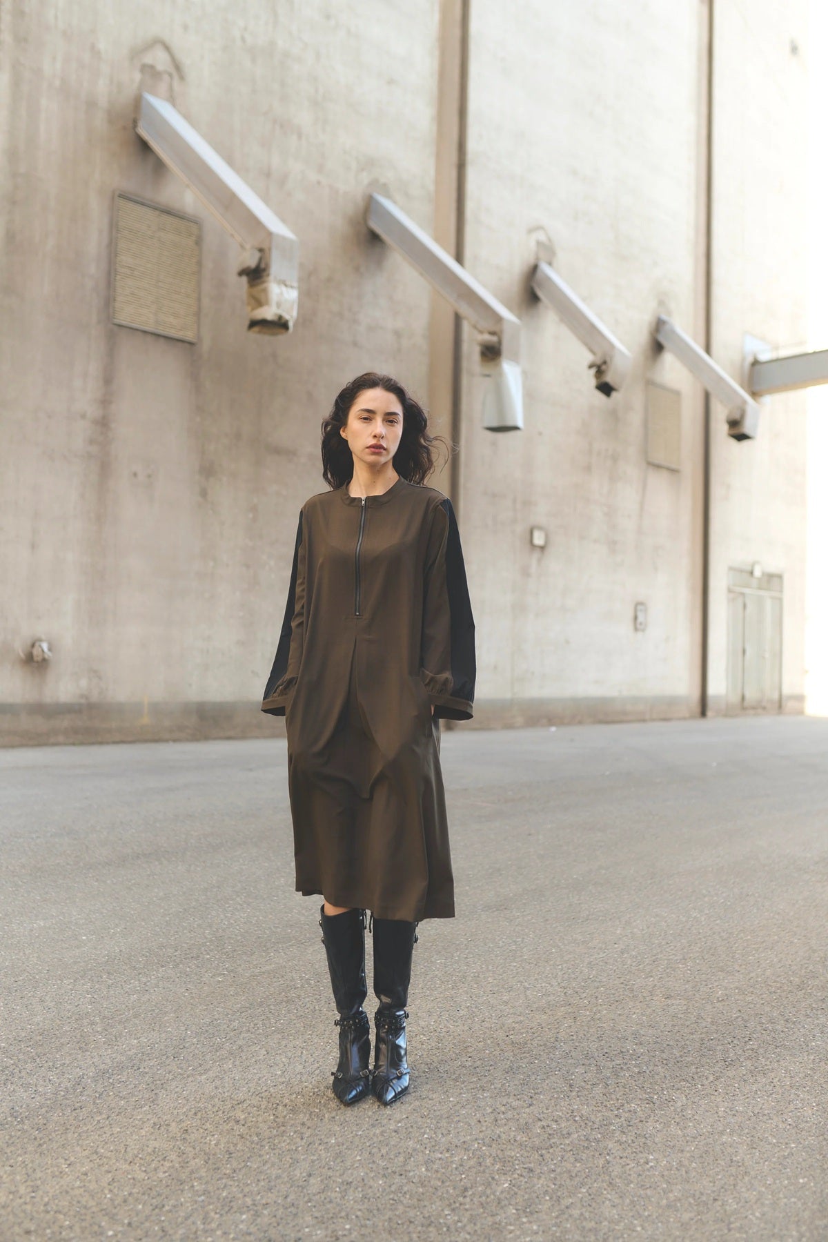Humble by Sofie MENDYHBS DRESS, Brown combi