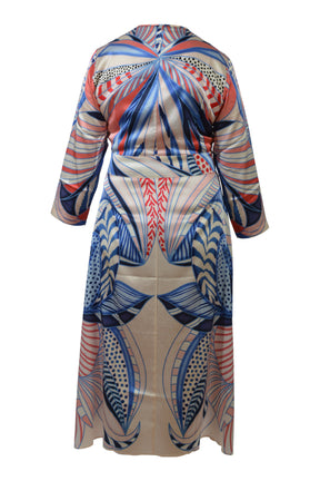 Charlotte Sparre Square dress 3363 Margot, Blue/Red