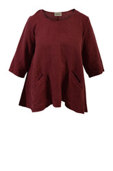 Thing bluse i hør 7022, Wine