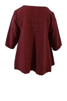 Thing bluse i hør 7022, Wine