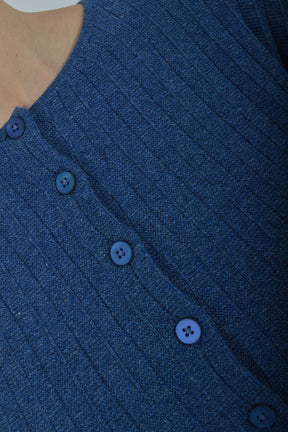 Nature of Knitwear SAPHO cardigan, Blue Twist