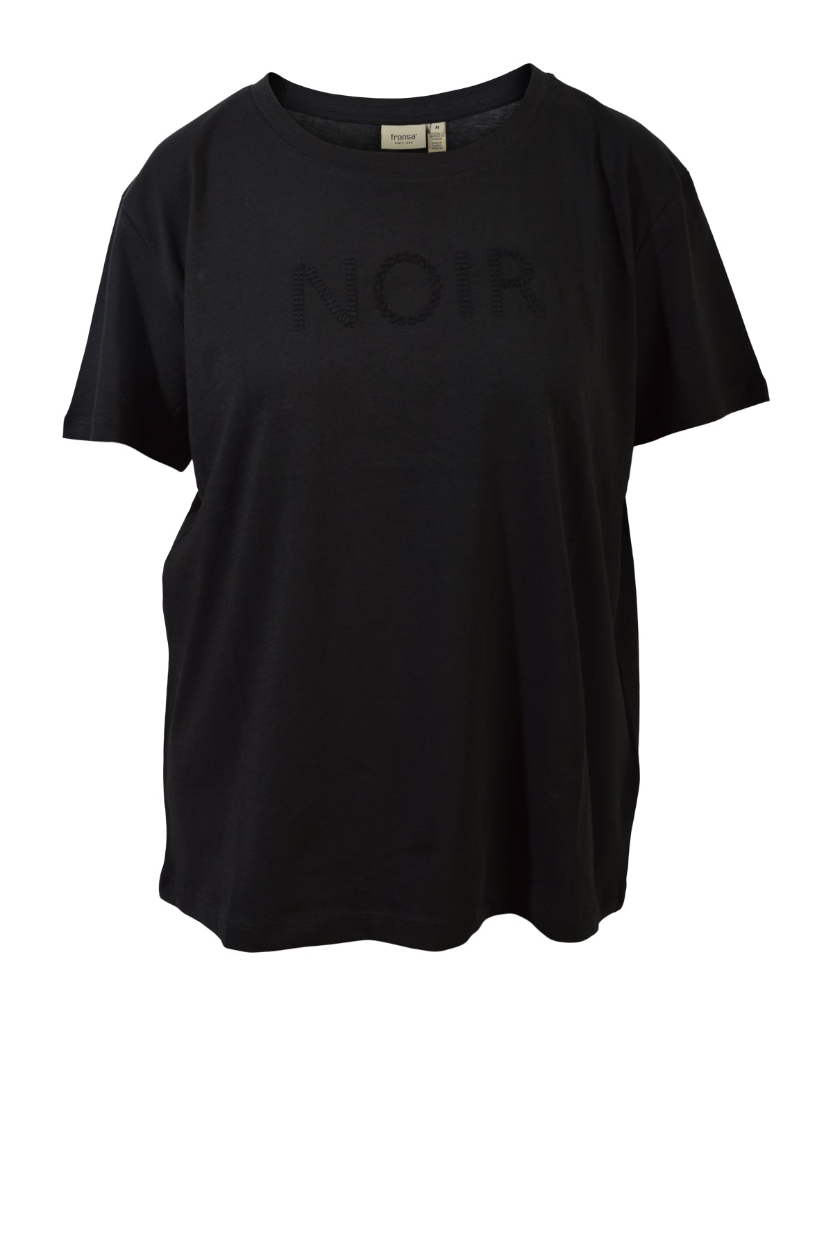 Fransa FRROUGE TEE 1,  BLACK EMB
