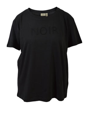 Fransa FRROUGE TEE 1,  BLACK EMB