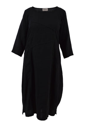 Thing kjole i hør 7026, Black