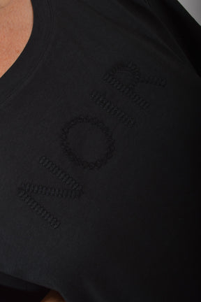 Fransa FRROUGE TEE 1,  BLACK EMB