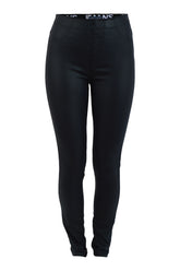 Marc Lauge Aleia coated leggings, Navy