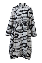 Trine Kryger Simonsen SHIRT DRESS YUKIO 601080, white/black