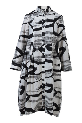 Trine Kryger Simonsen SHIRT DRESS YUKIO 601080, white/black
