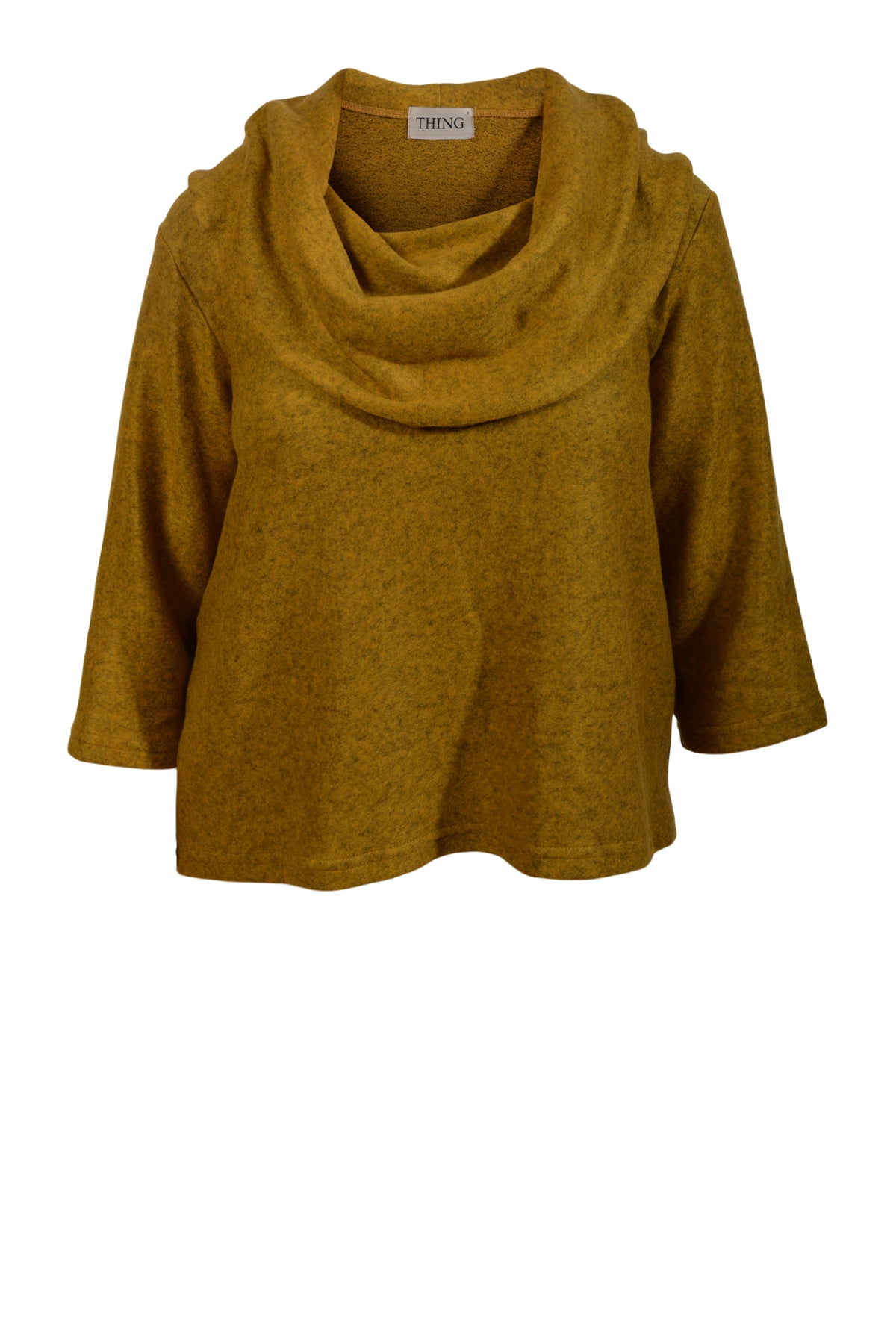 Thing strikbluse 7102, Ochre