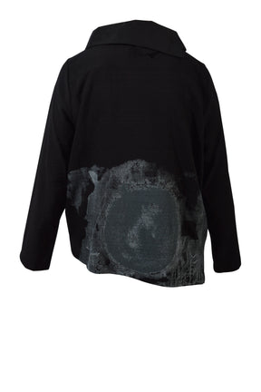E Avantgarde bluse 14871-9982, Black-Silver