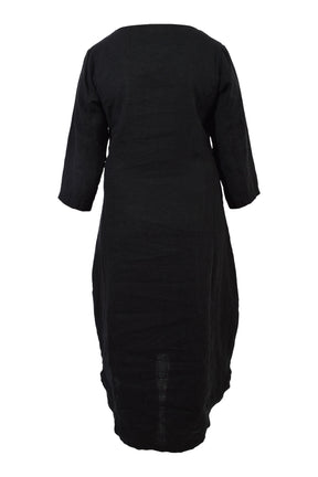 Thing kjole i hør 6940, Black