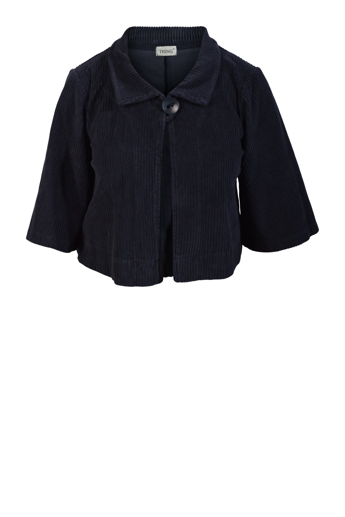 Thing kort jakke i fløjl 7045, Navy