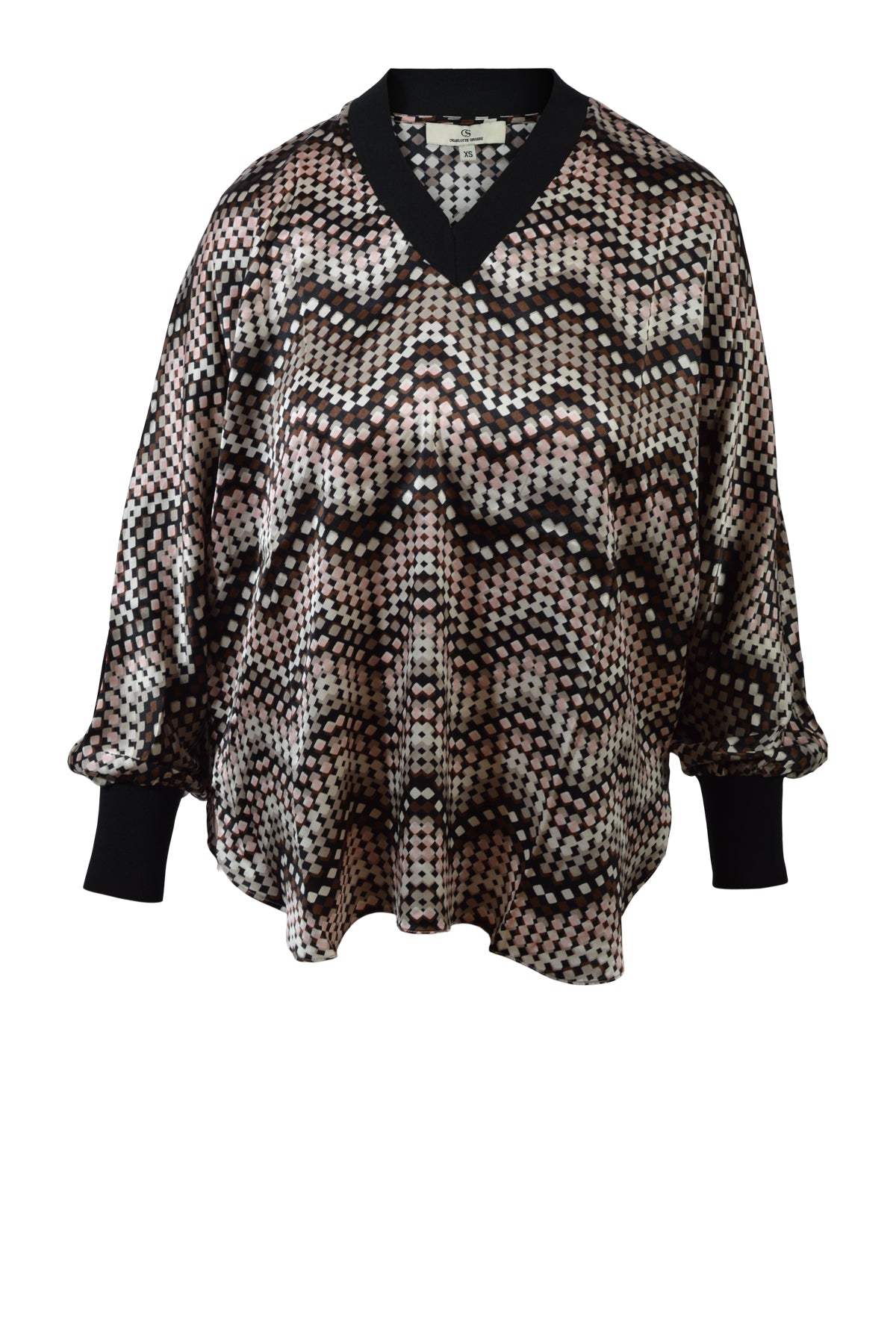 Charlotte Sparre V-rib 3421 Squarezig, Black/Rose