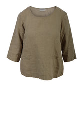 Thing bluse i hør 6936, Putty