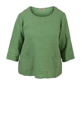 Thing bluse i hør 6936, Mossy