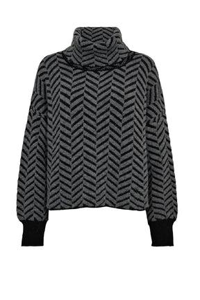 Gossia  GinaGO Sweater, Black Grey Mix