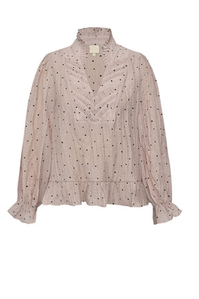 Gossia  NazliGO Lullo Blouse, Rose Black Dots