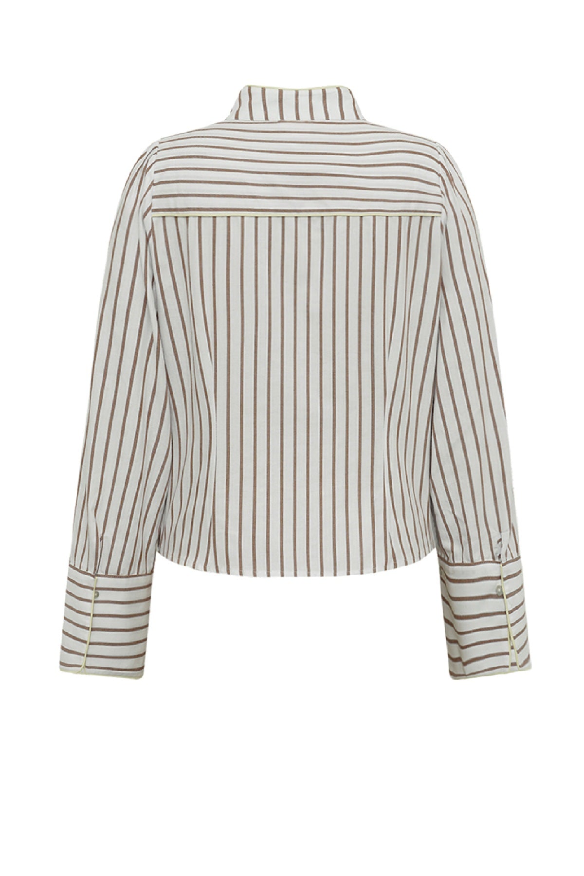 Gossia NicoGO Shirt, Off-white/Brown stripes
