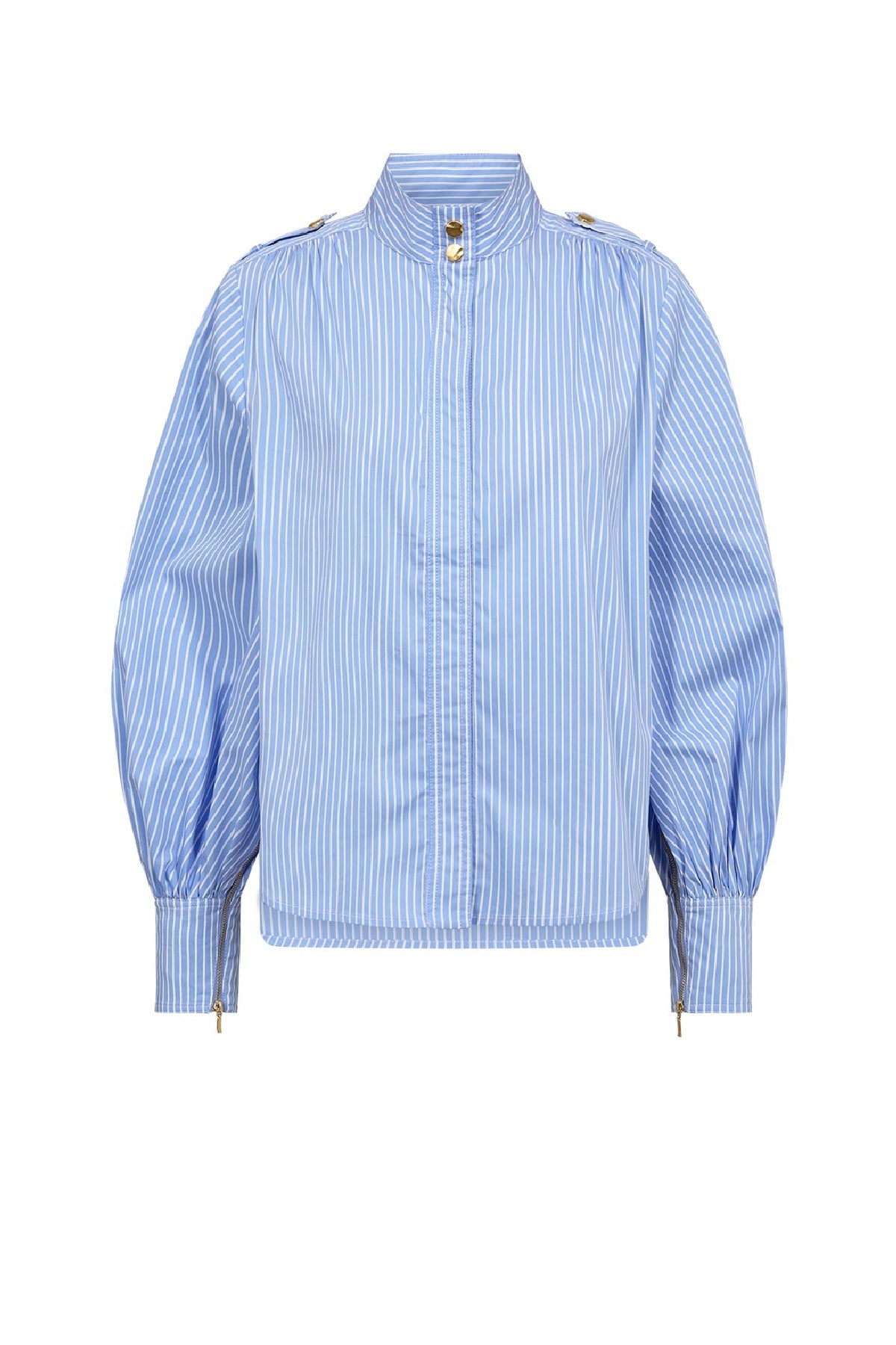 Gossia YasminGO Shirt, Light Blue Pinstripes
