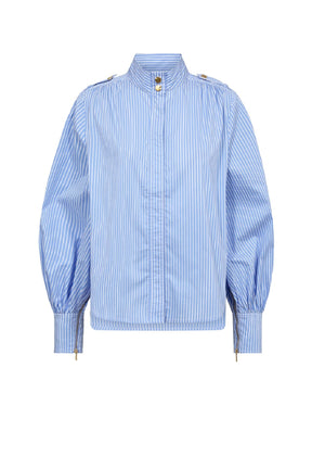 Gossia YasminGO Shirt, Light Blue Pinstripes