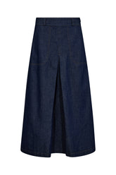 Pieszak Harper Chambrey Pleat Skirt, Rinse Denim
