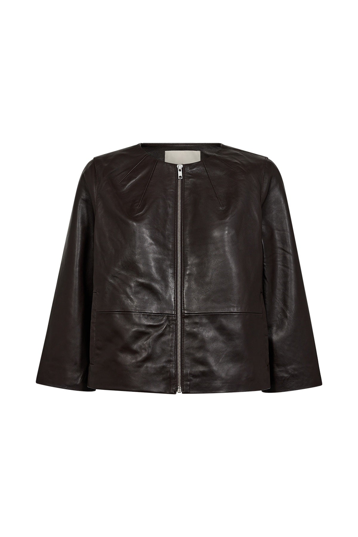 Pieszak Lanni Leather 3/4 Sleeve Jacket, Black Coffee