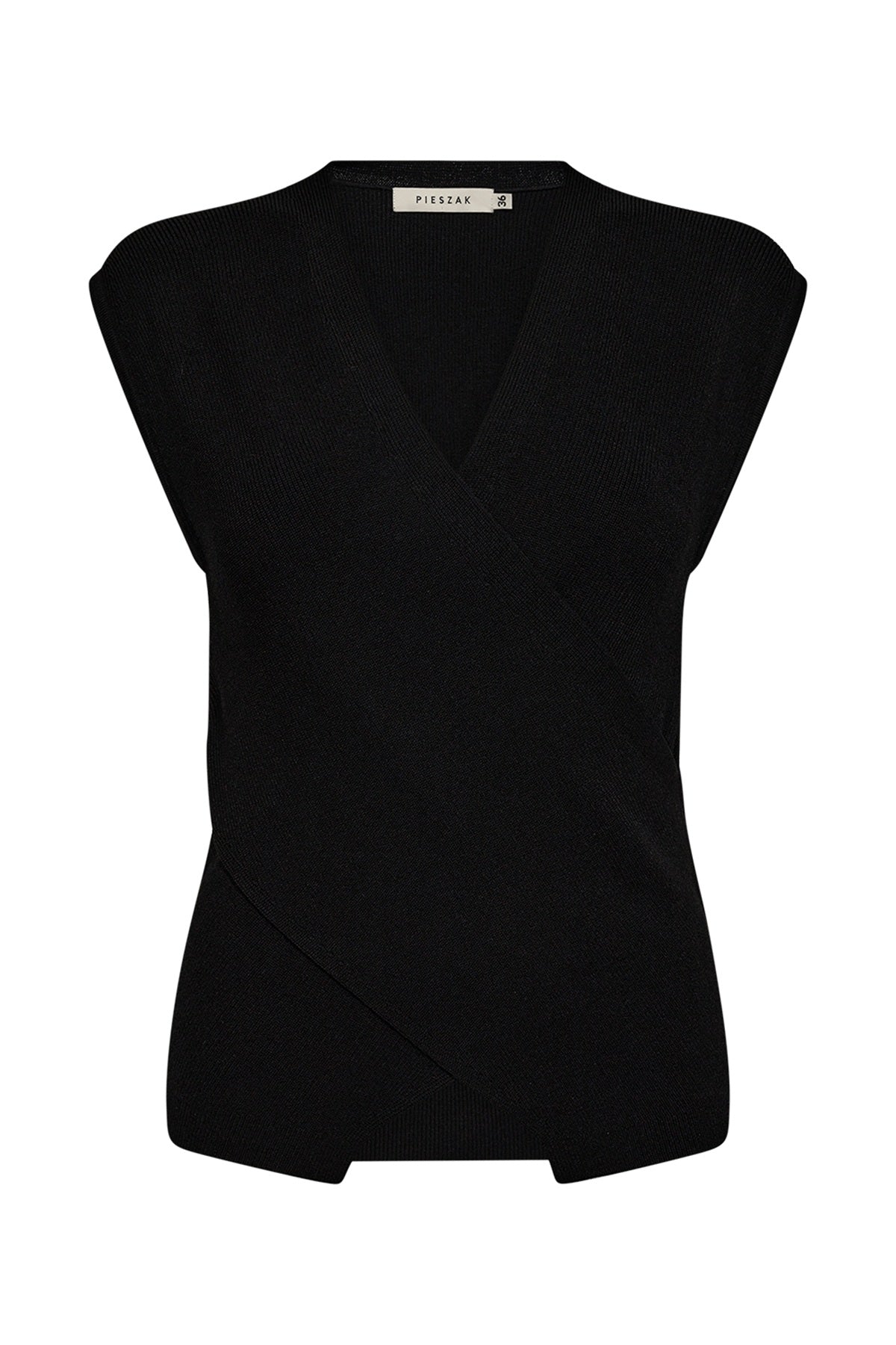 Pieszak Vigga Cross-over Knit Top, Black