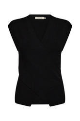 Pieszak Vigga Cross-over Knit Top, Black