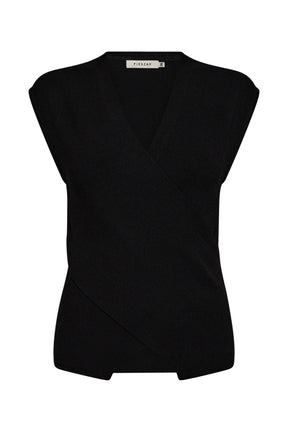 Pieszak Vigga Cross-over Knit Top, Black