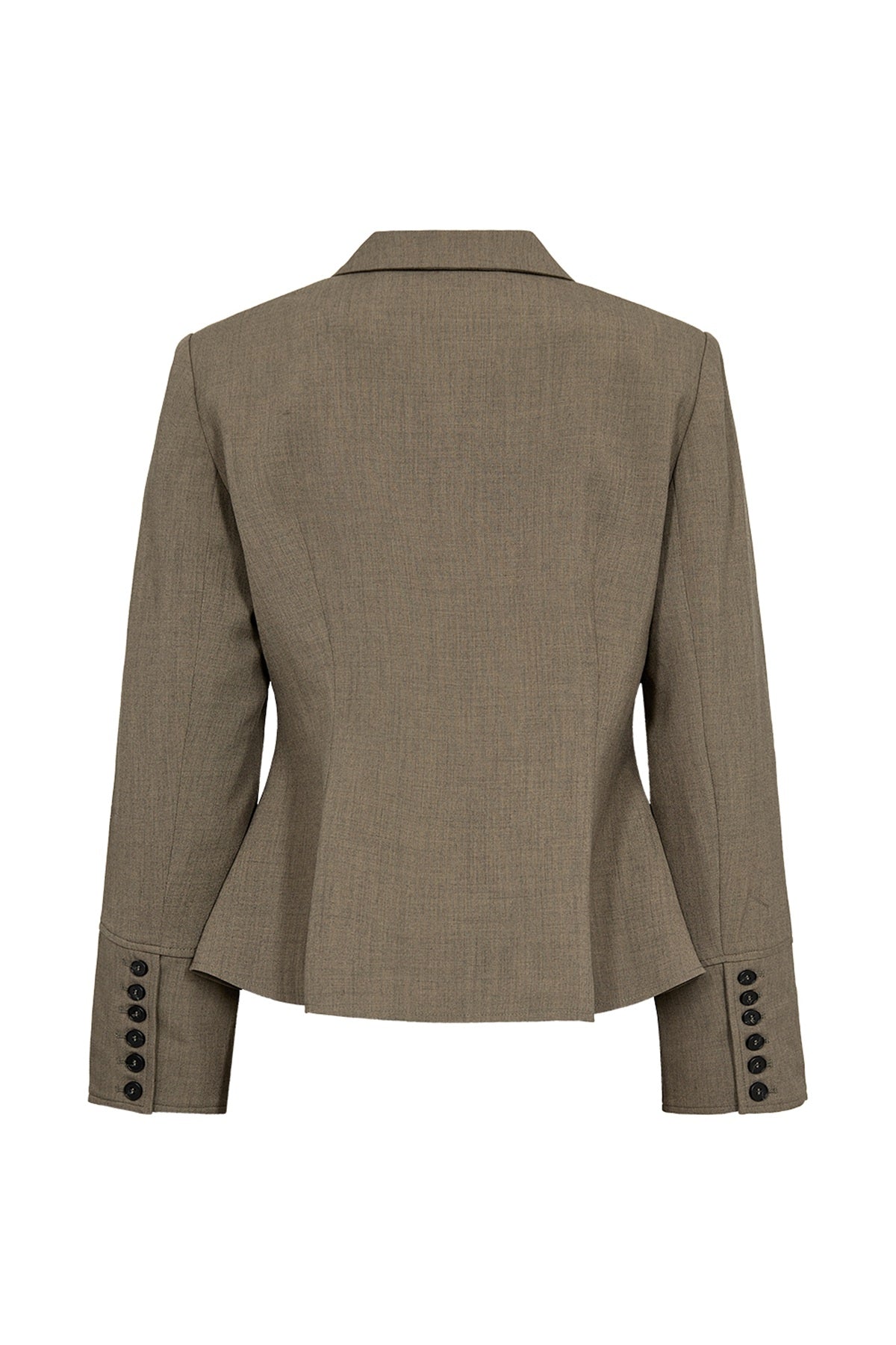 Pieszak Elina Short Blazer, Shadow Green Melange