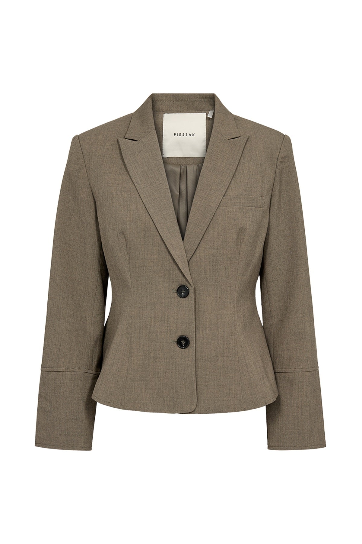 Pieszak Elina Short Blazer, Shadow Green Melange
