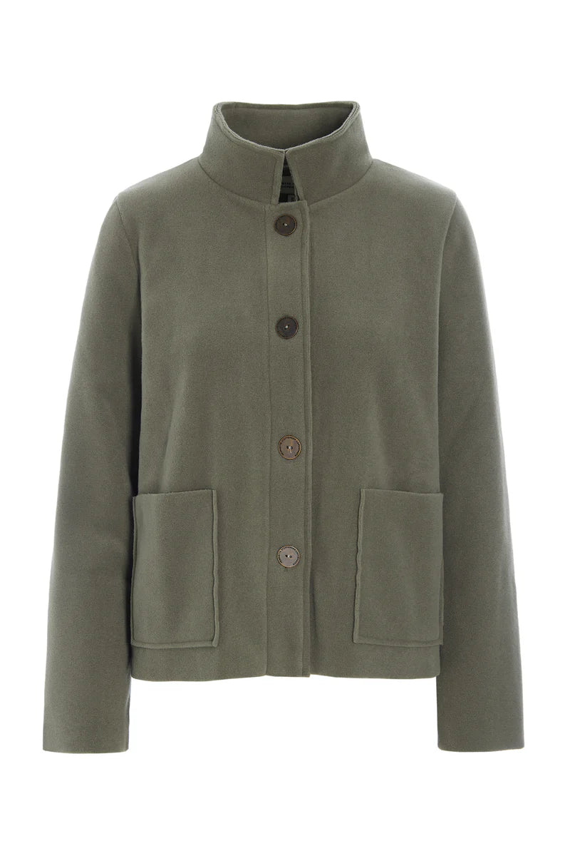 Henriette Steffensen  FLEECE JACKET 7164, DUSTY GREEN