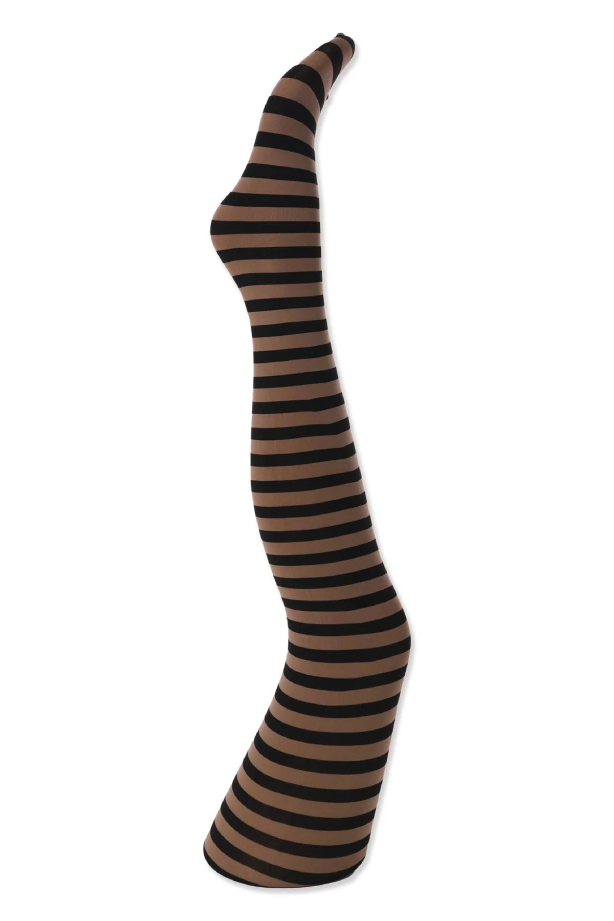 A Moi Klara stripe tights, Camel and black stripe