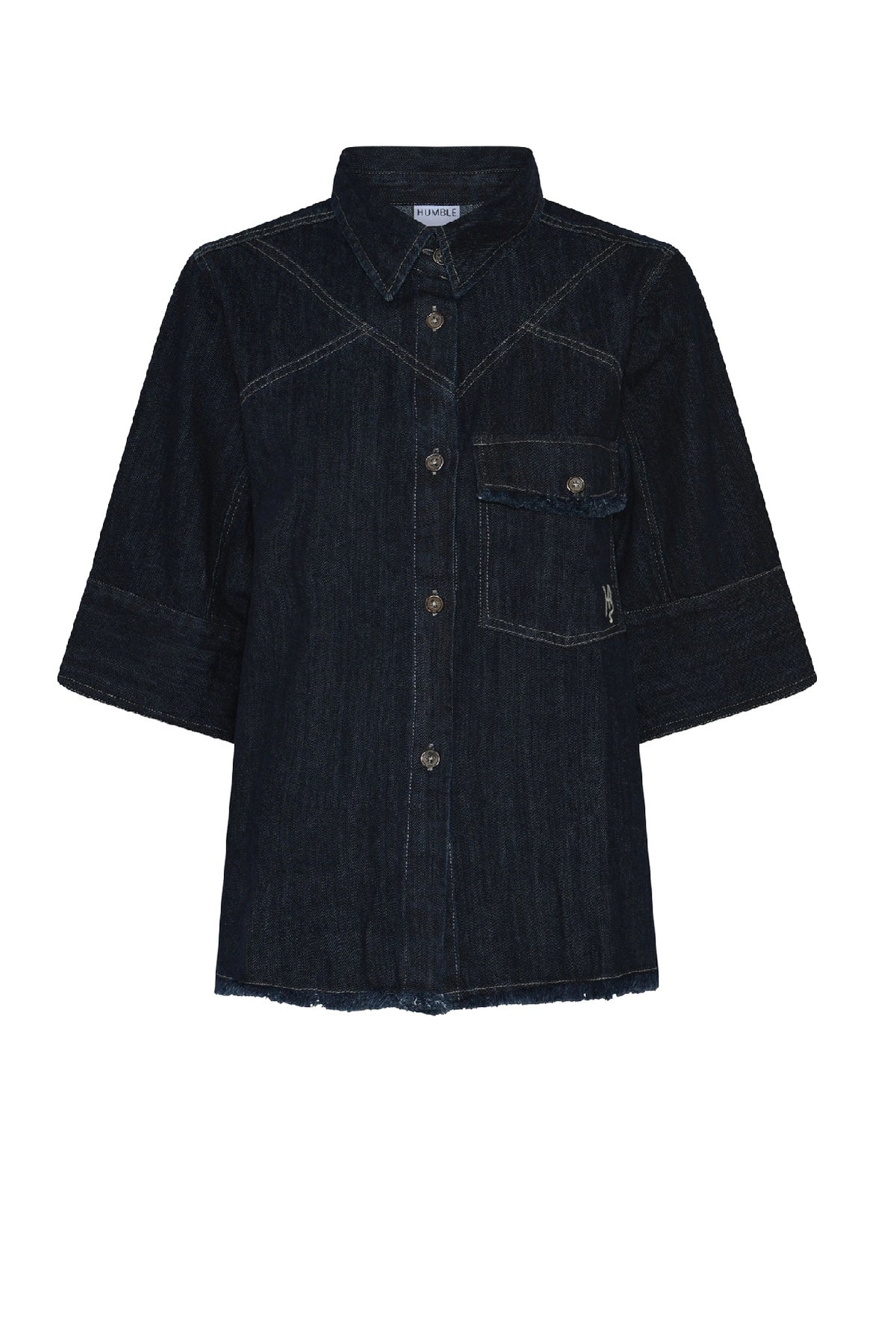 Humble by Sofie LESLIEHBS 3/4 SHIRT, Dark blue